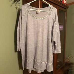 Terra & Sky light blue sweater, size 2X